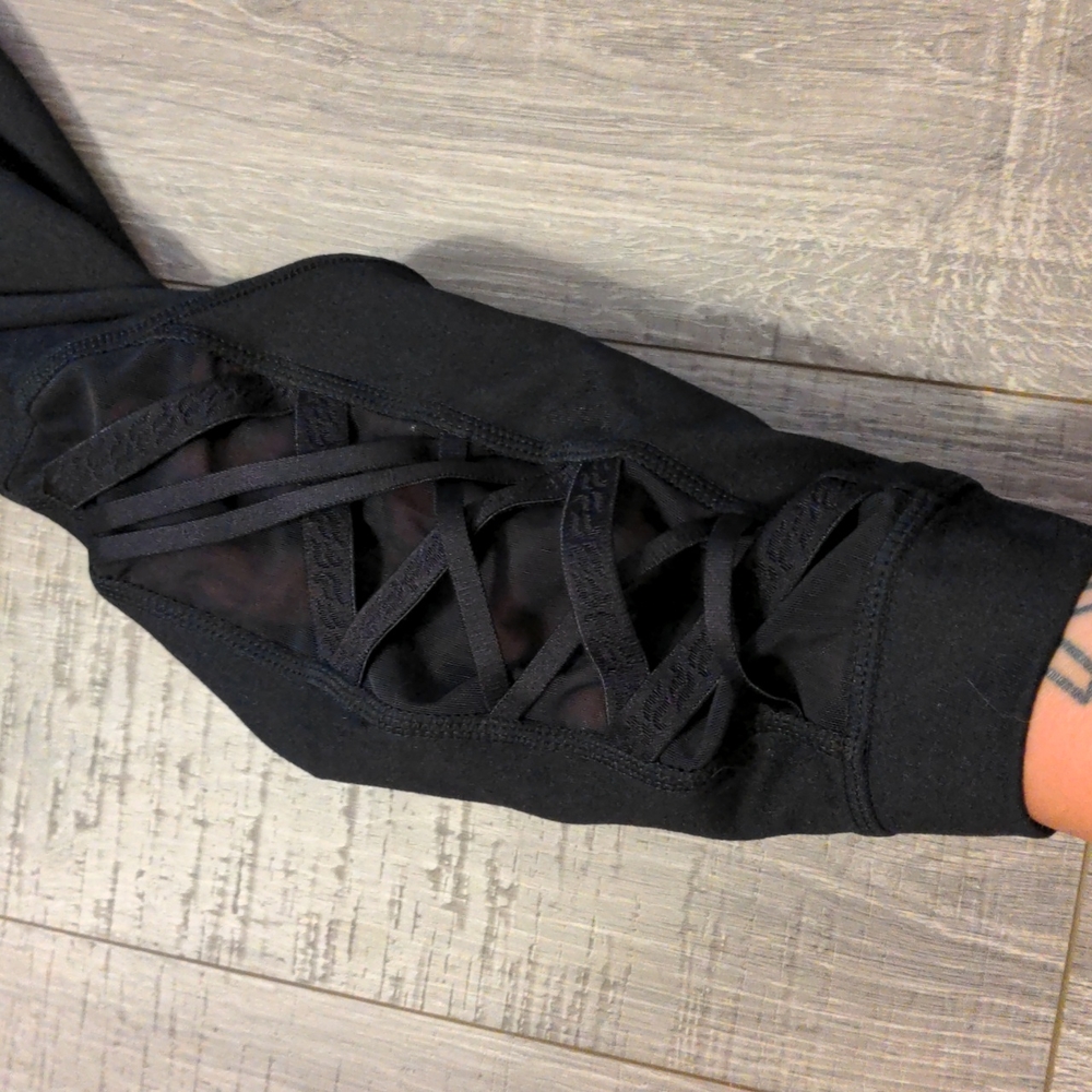 Powerhold By Fabletics (M) Black Cuffed Leggings … - image 2